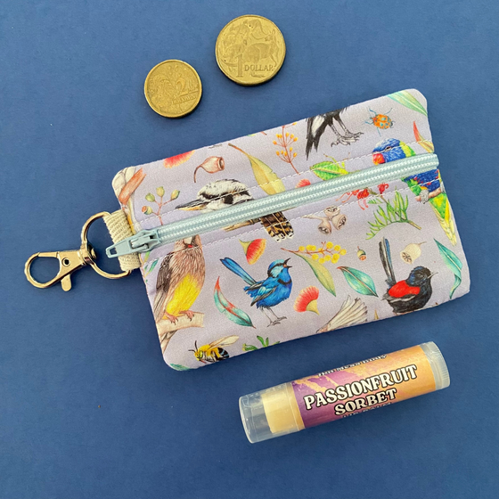 Birds Of Australia Lilac Mini Pouch