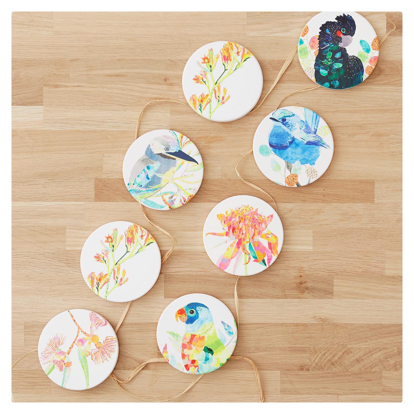 Ceramic Coasters | Purple Leaf Collective