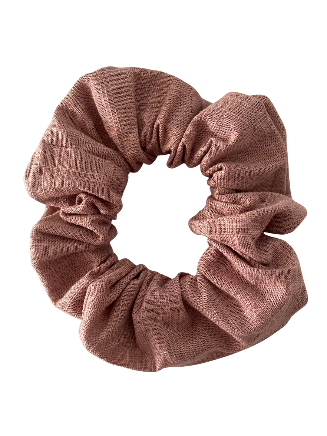 Antique Pink Linen Scrunchie