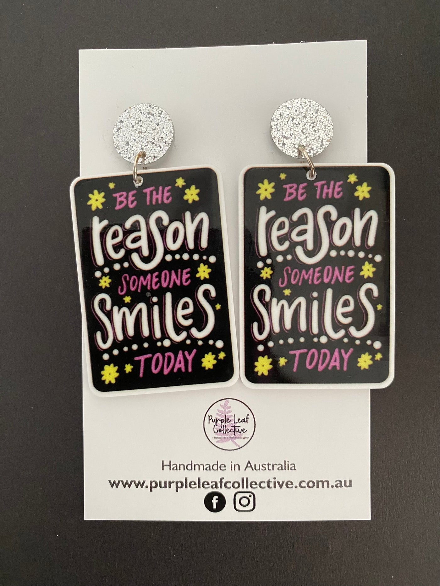 Be The Reason Someone Smiles Today Stud Dangle Earrings