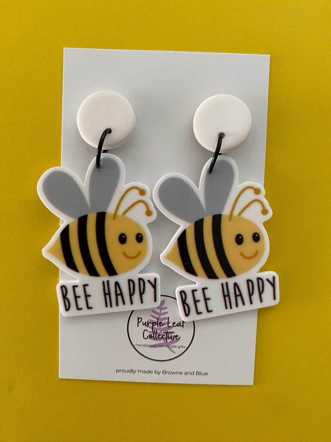 Bee Happy Stud Dangle Earrings