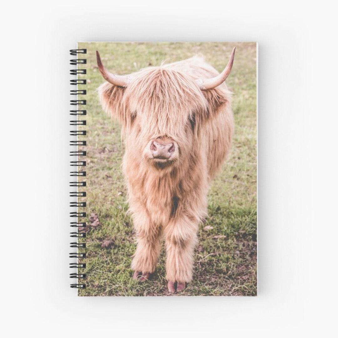 120 page notebook featuring a Highland Cow called Billy