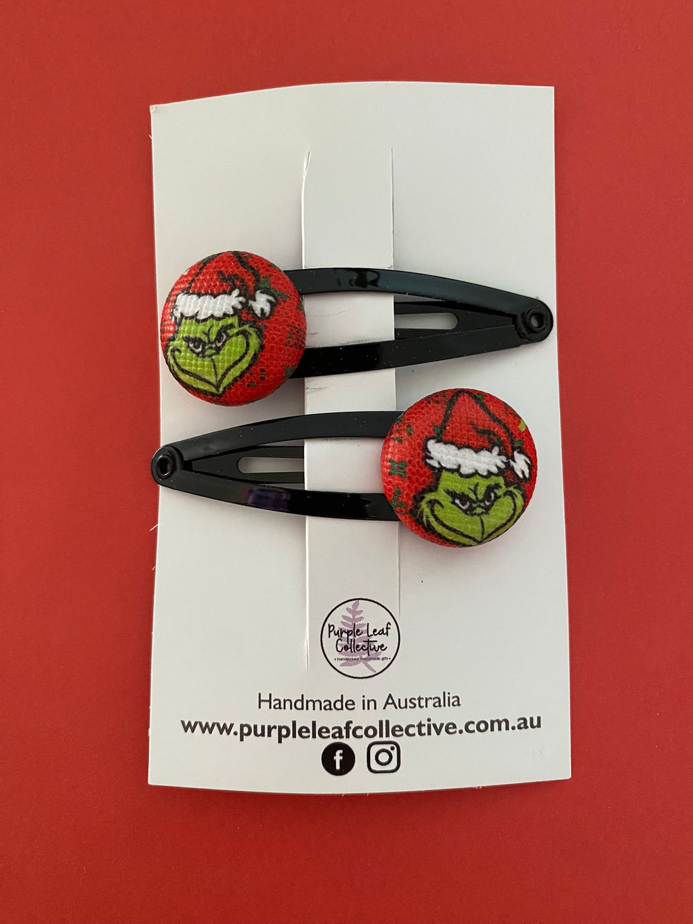 Grinch Hair Clips