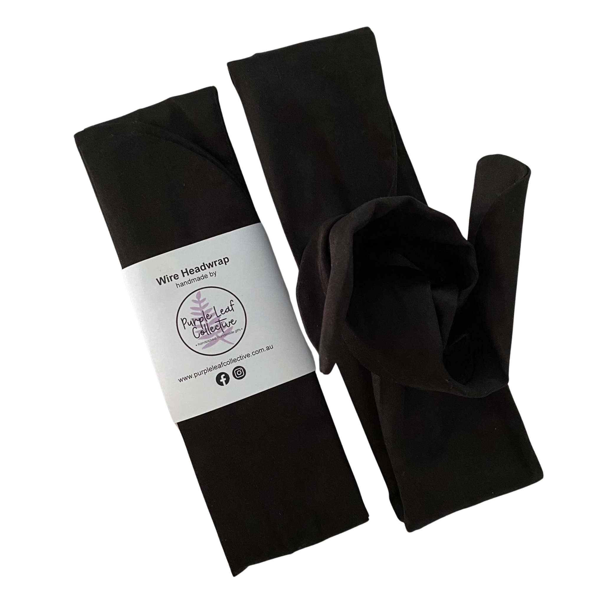 Handmade wire headwrap, headband with black fabric. Stylish, adjustable, and perfect for all-day wear or hair loss coverage.