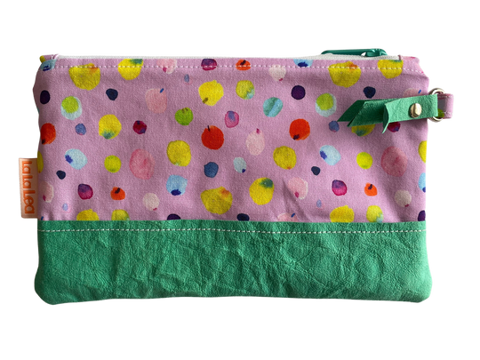 Blobby Dots Lilac Mini Clutch Purse