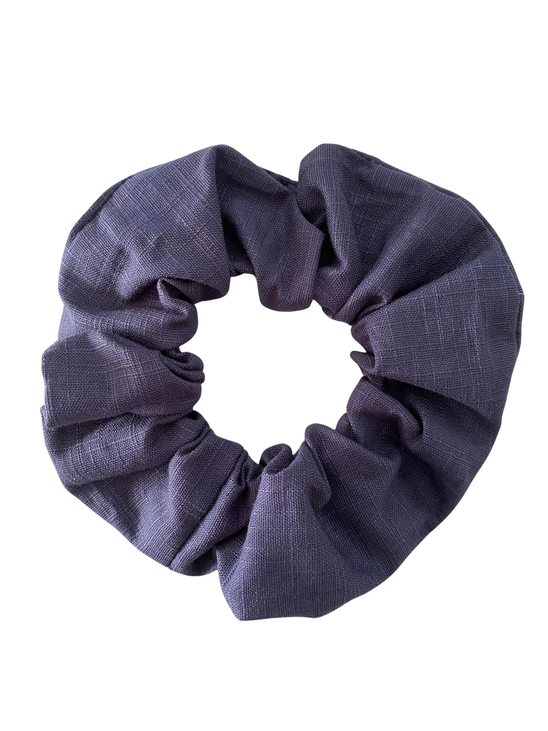 Blue Denim Linen Scrunchie