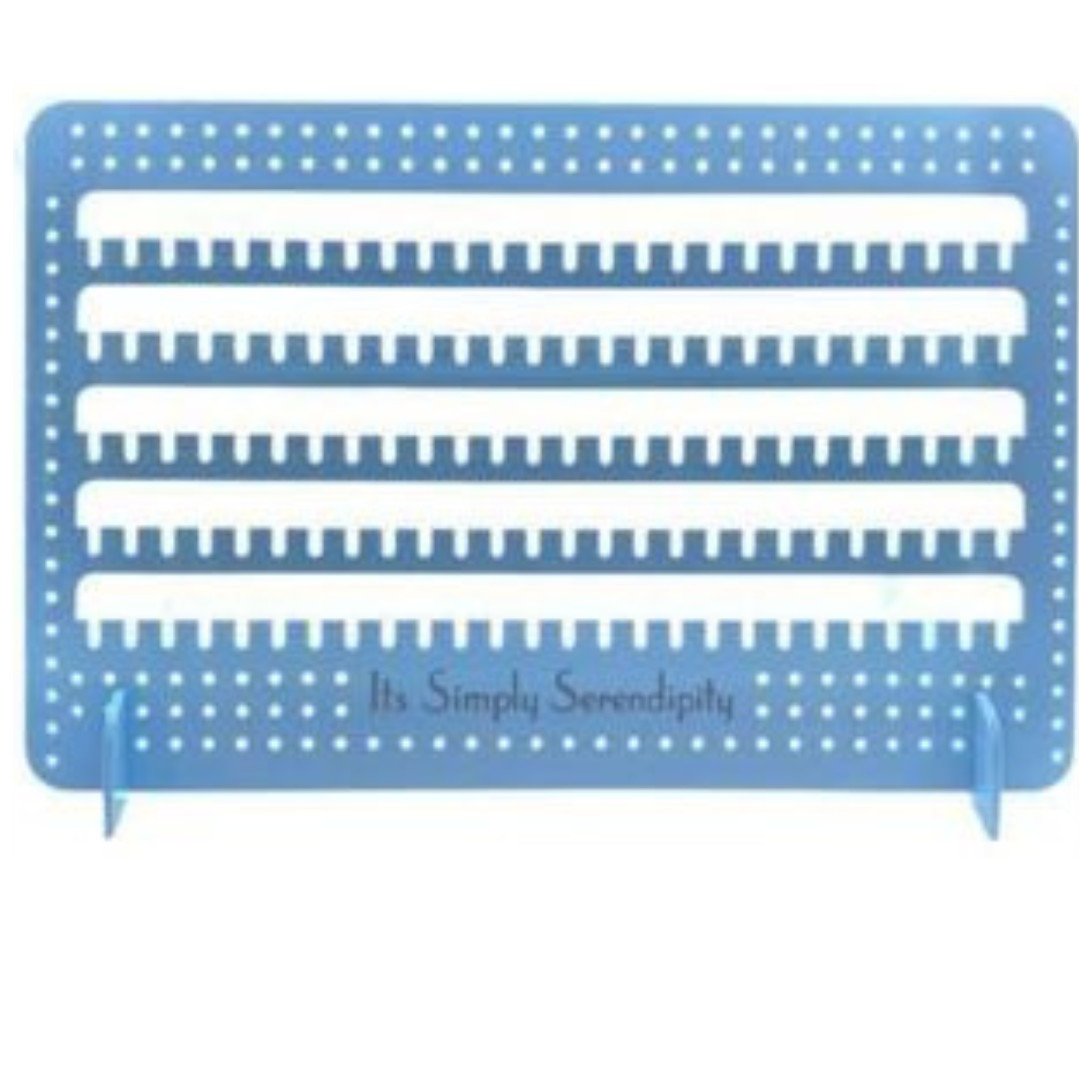 Blue earring organisation board is designed to hold various earring styles such as studs, clip-on studs, and dangles. With a capacity for up to 145 pairs of earrings.