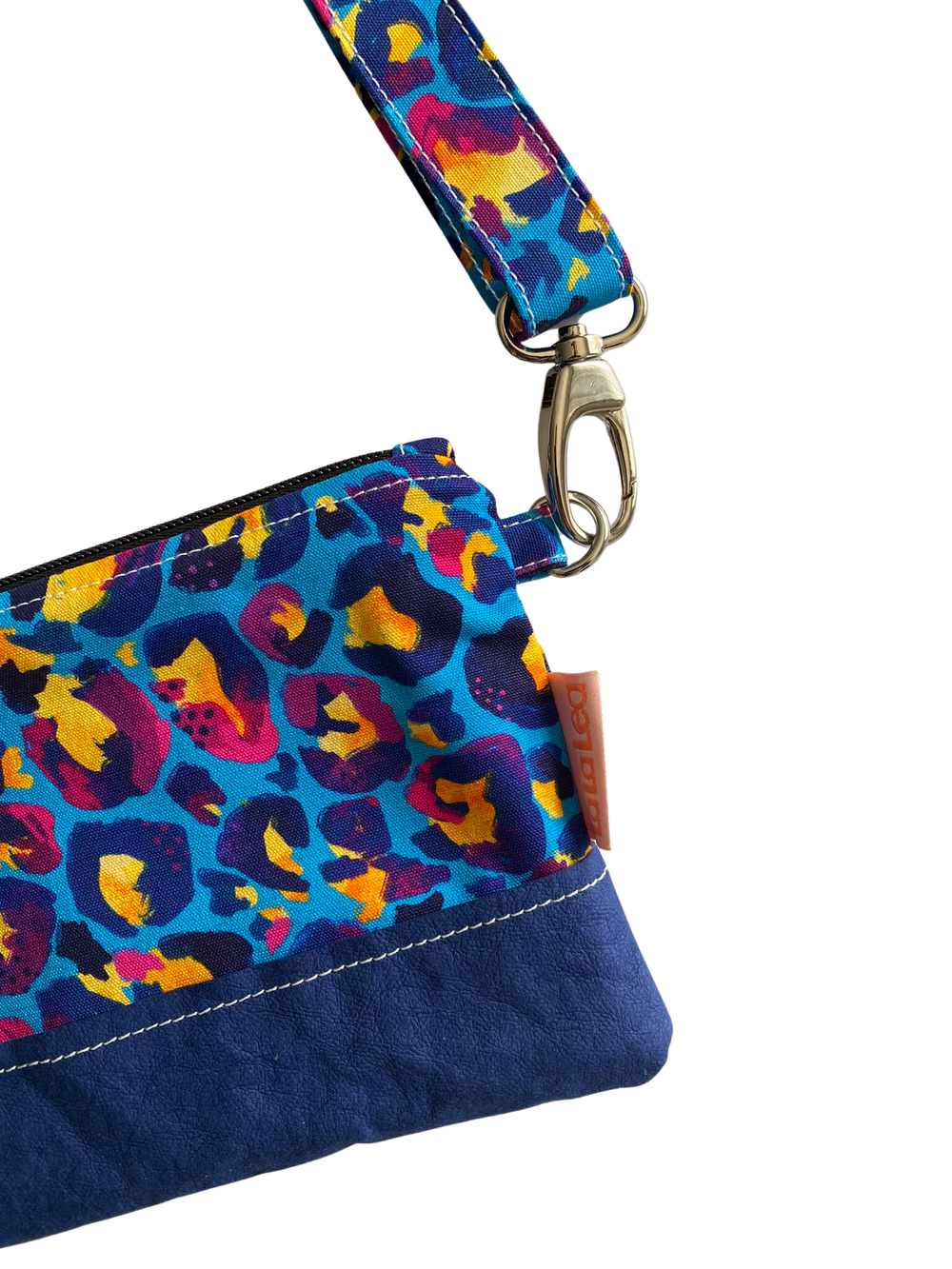 Blue Leopard Crossbody Bag