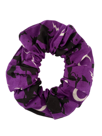 Broomstick Witches Purple Scrunchie