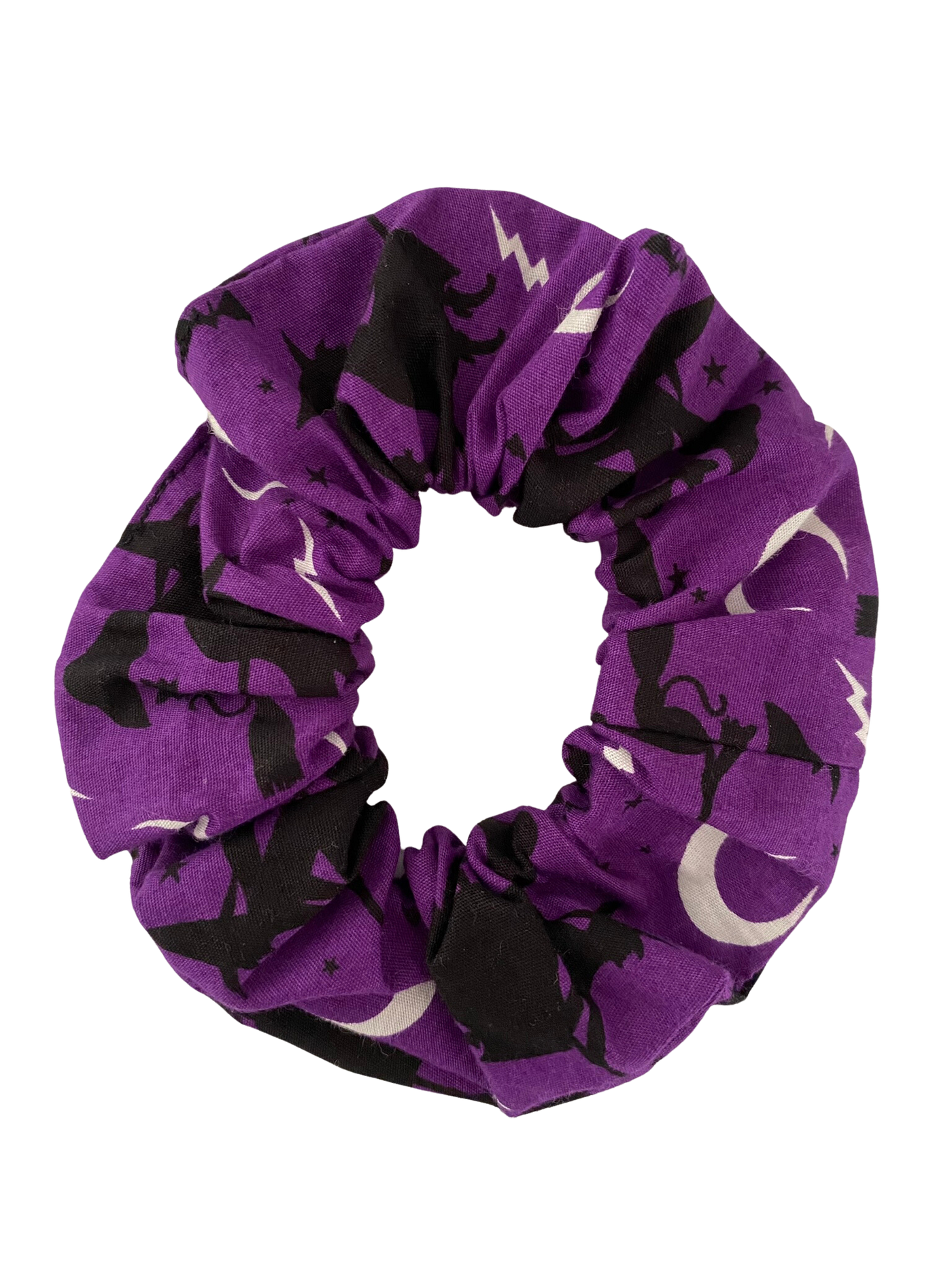 Broomstick Witches Purple Scrunchie