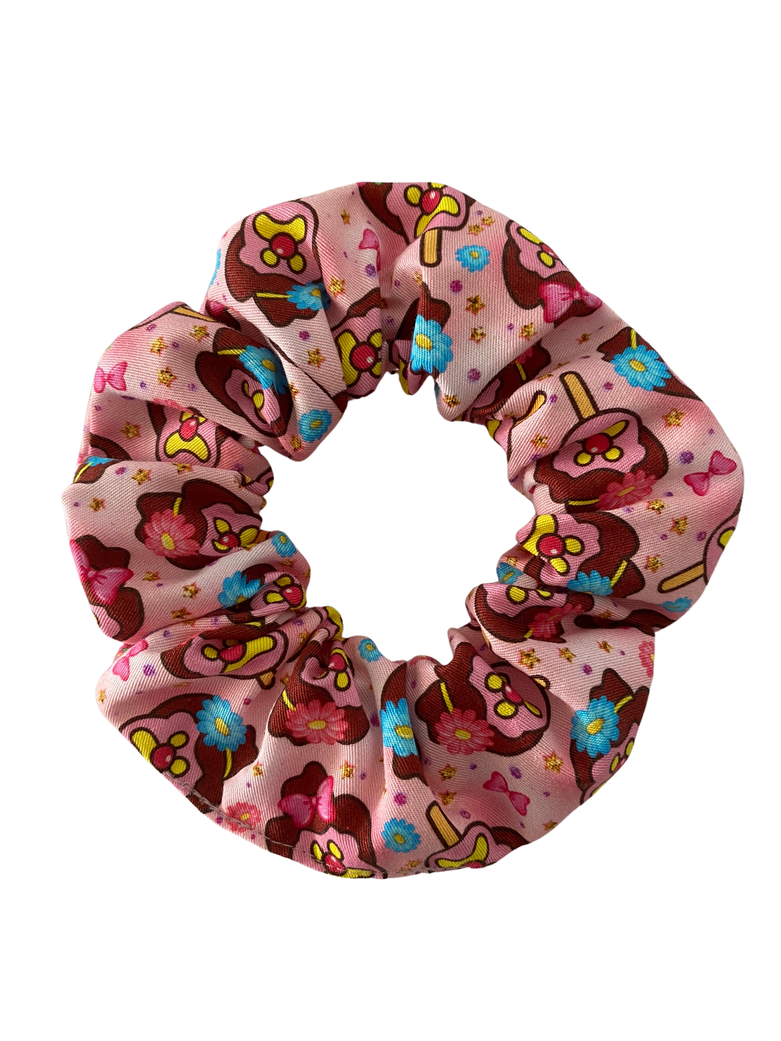 Bubble O'Bill Pink Bows Scrunchie