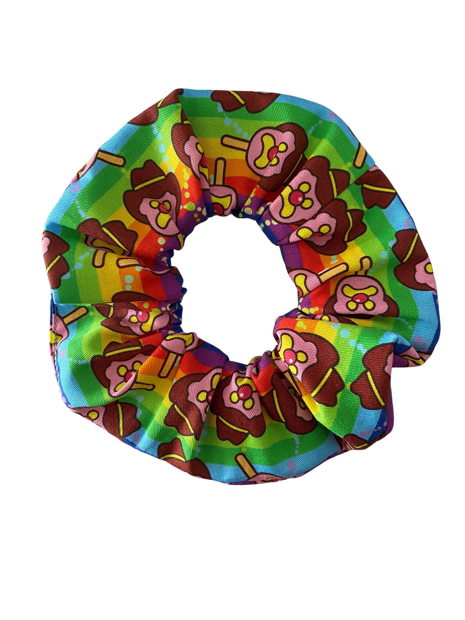 Bubble O'Bill Rainbow Colours Scrunchie