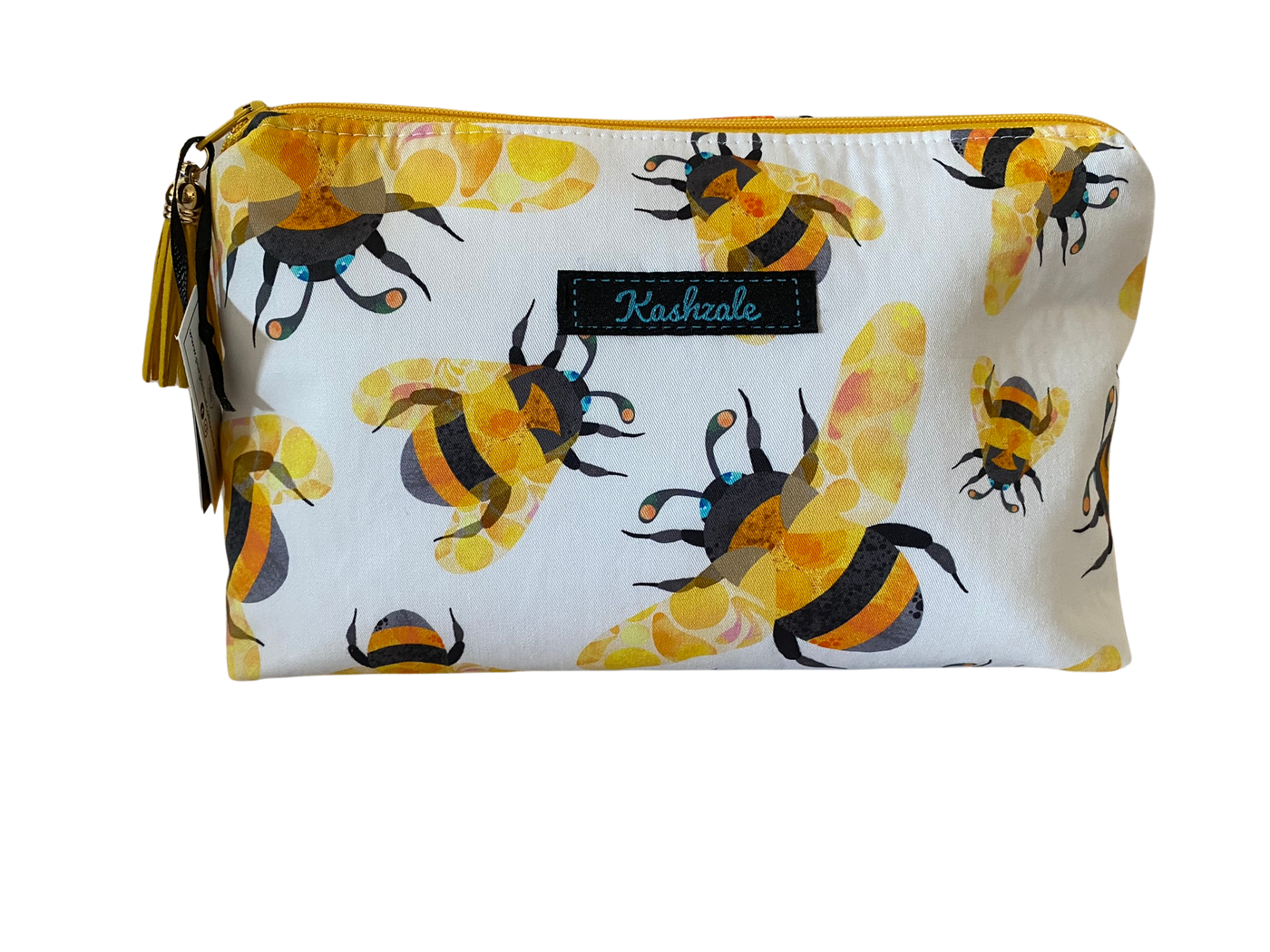 Busy Bees Flat Bottom Medium Size Cosmetic Bag