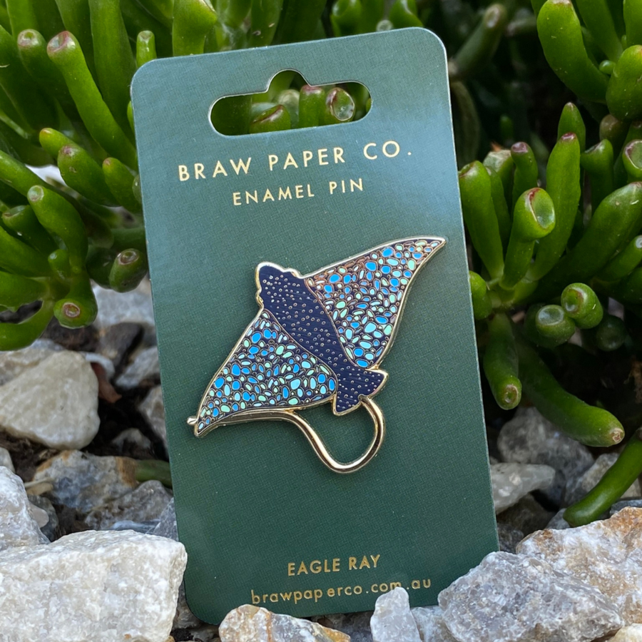 Eagle Ray Enamel Pin | Purple Leaf Collective