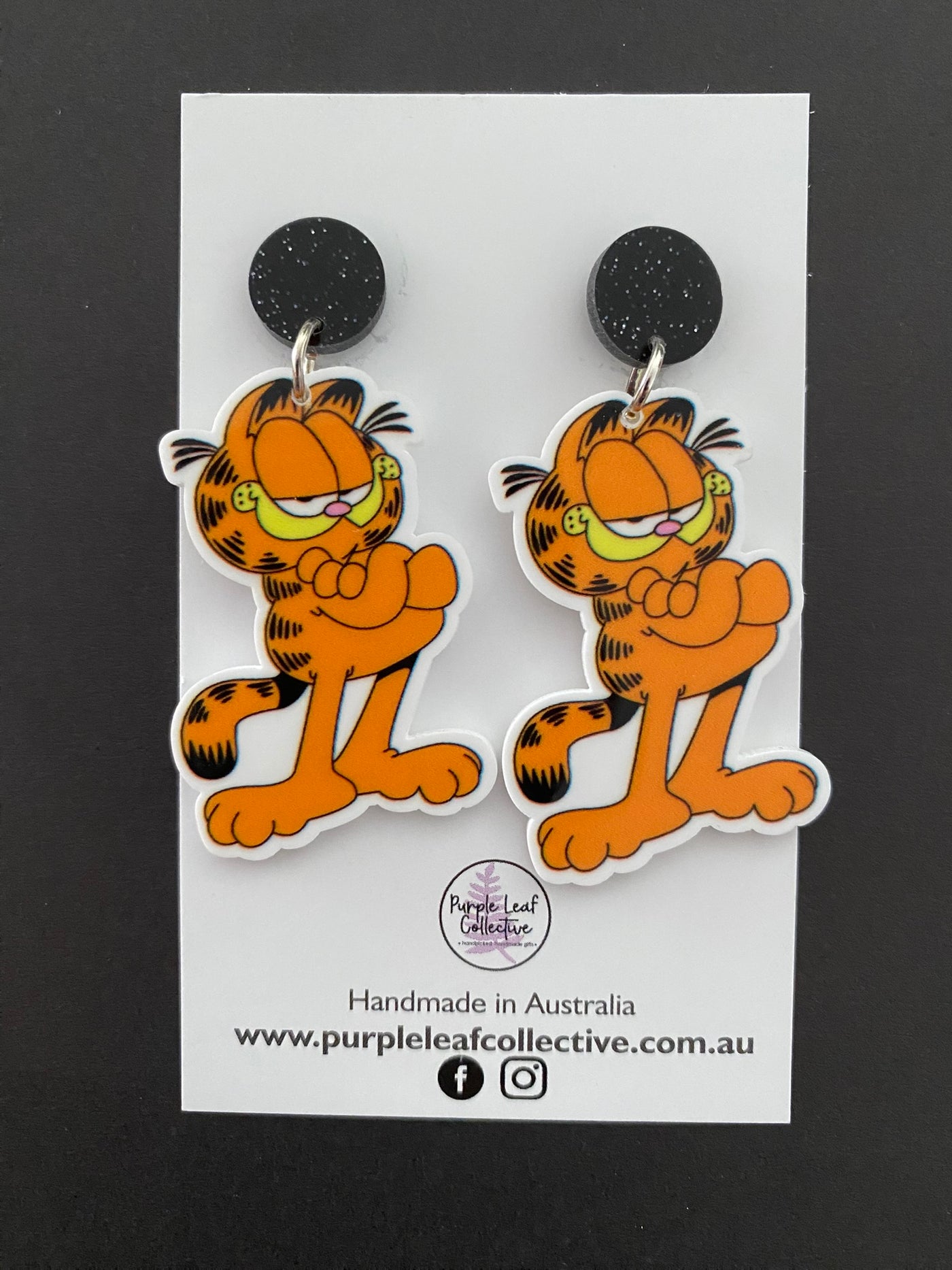 Garfield Stud Dangle Earrings