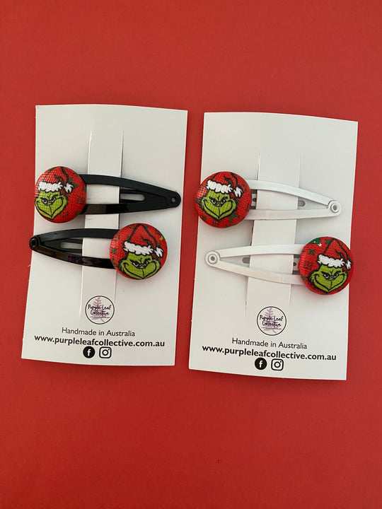 Grinch Hair Clips