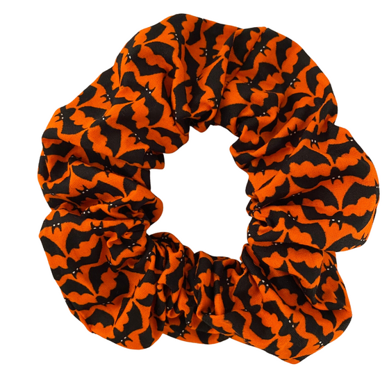 Halloween Black Bats Scrunchie