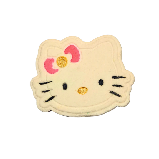 Hello Kitty face bath bomb.