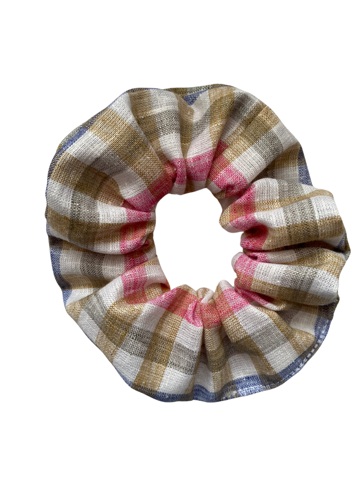 Multi Coloured Gingham Scrunchie
