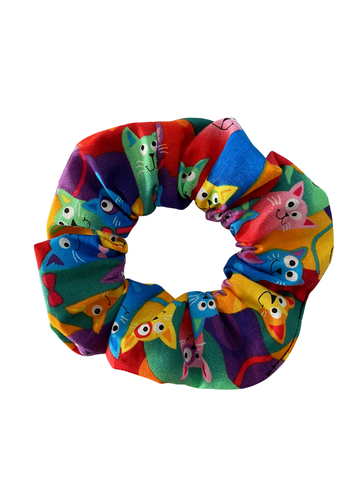 Multicolour Cats Scrunchie