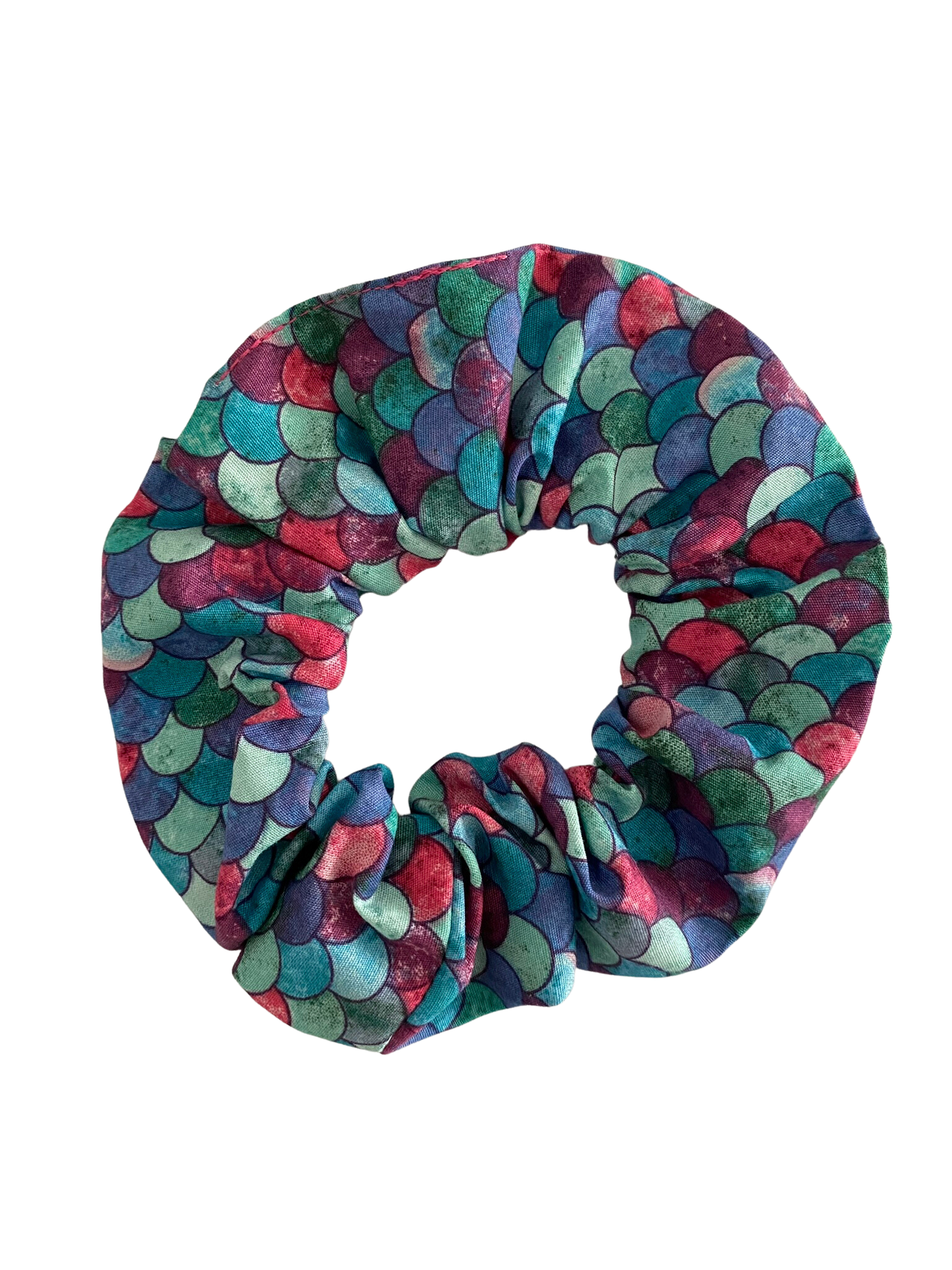 Rainbow Fish Scales Scrunchie