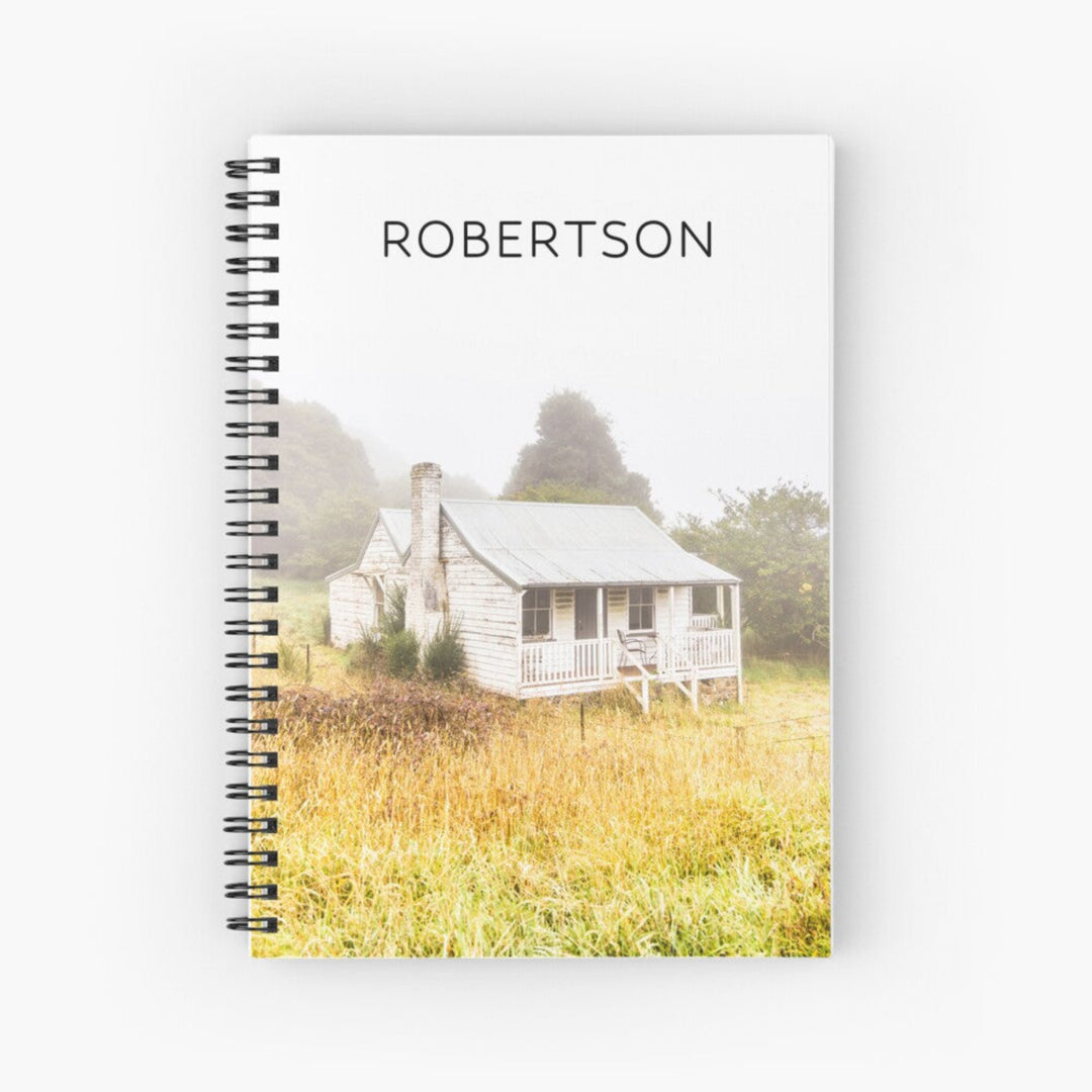 120 page notebook featuring a vacant cottage on Hoddle Street in Robertson NSW