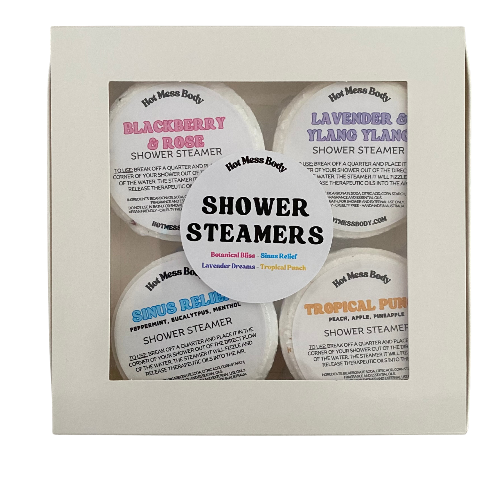 Shower Steamer Gift Box with cover.