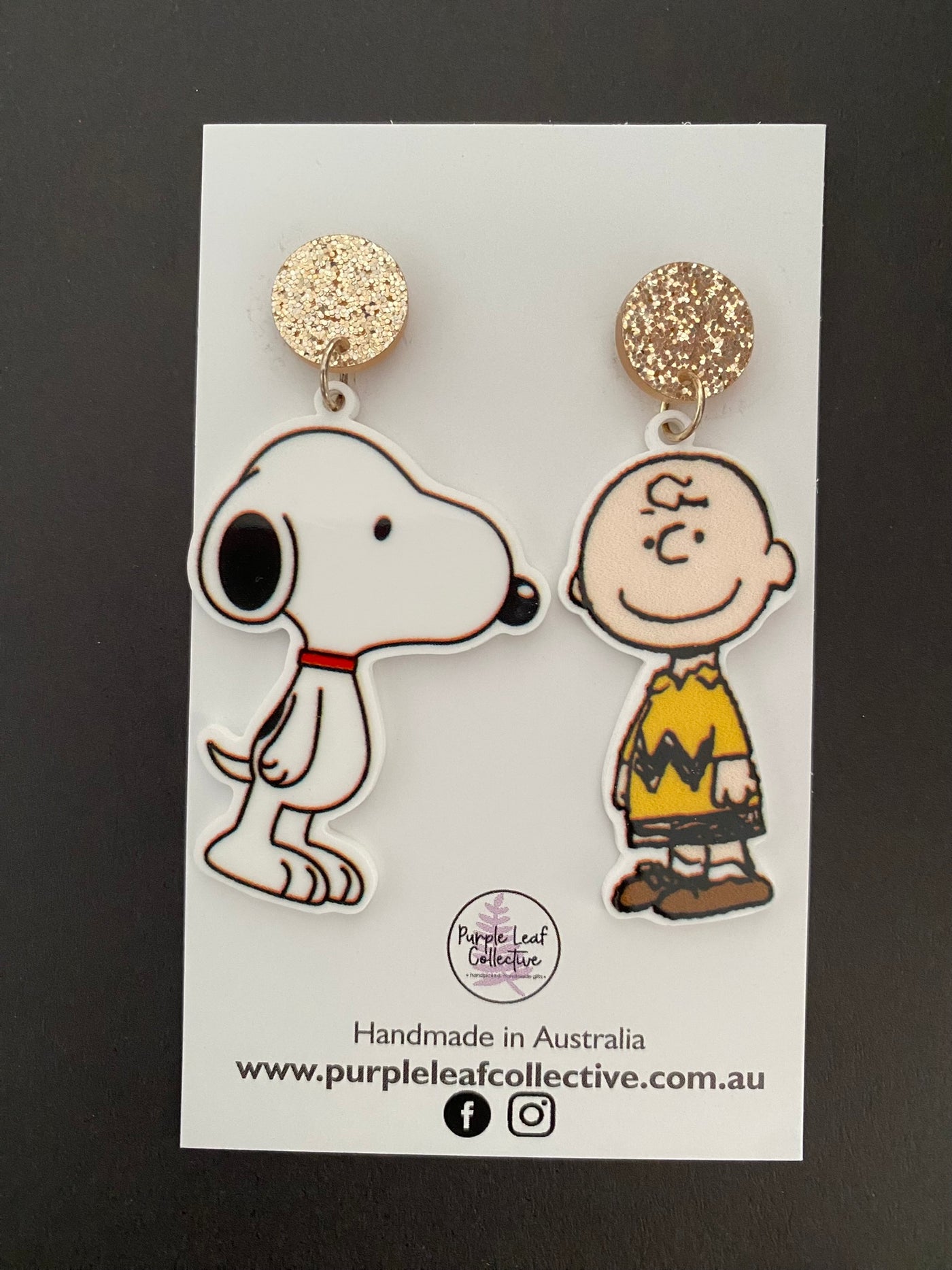 Snoopy Charlie Stud Dangle Earrings
