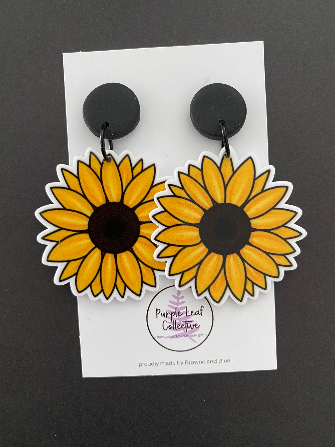 Sunflower Stud Dangle Earrings