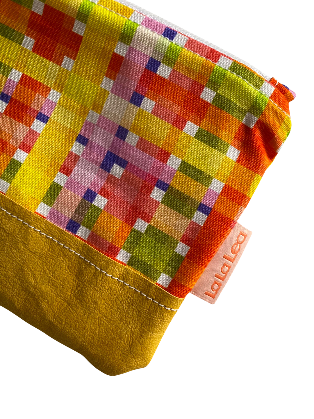 Sunny Fields Bright Plaid Wristlet Bag