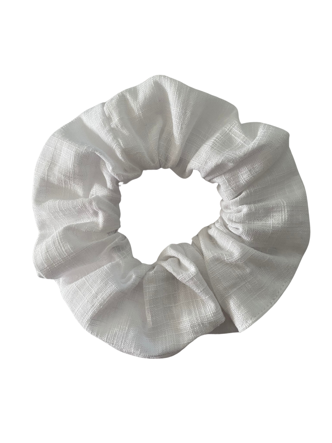 White Linen Scrunchie