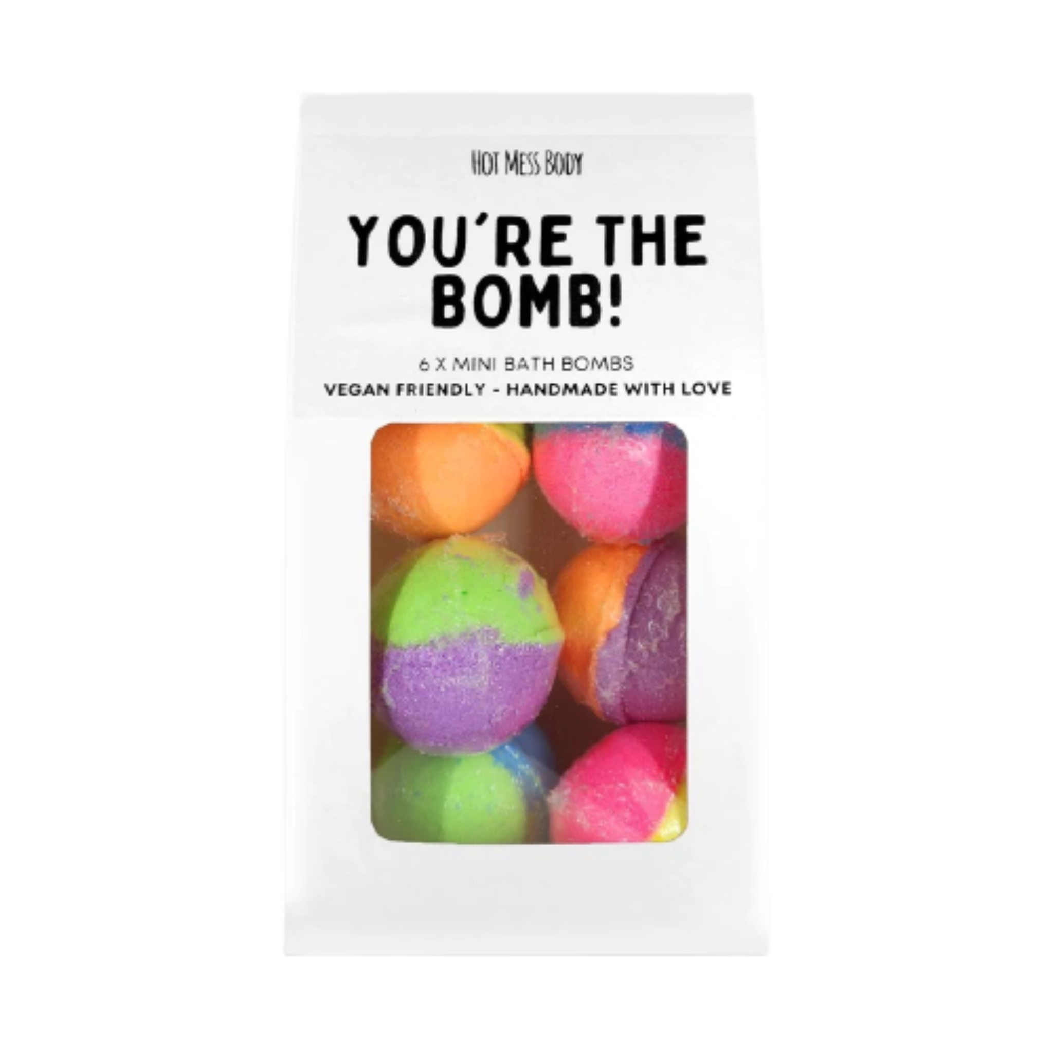 You're the Bomb! This fun bath bomb pack has 6 different scented Mini Bath Bombs that your skin will love!