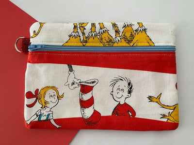 Dr Seuss Characters Flat Lay Pouch